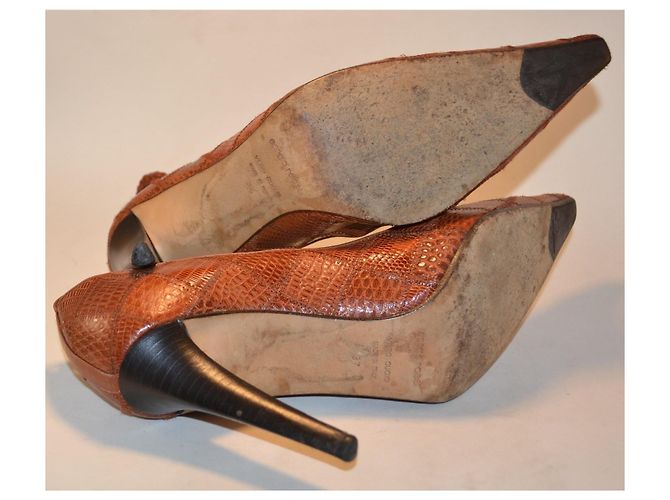 Sergio Rossi leather pumps with ankle strap brown size 37 IT - view 4