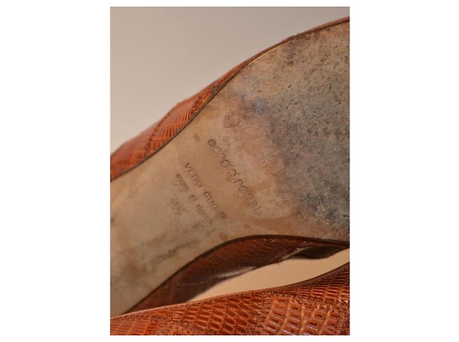 Sergio Rossi leather pumps with ankle strap brown size 37 IT - view 5