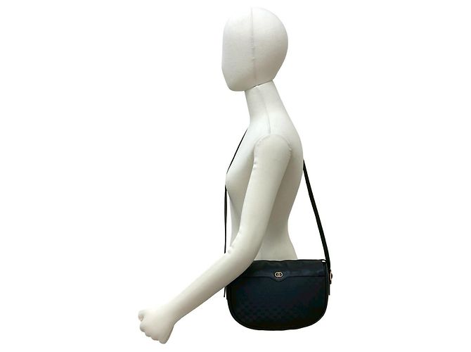 Borsa a spalla mini in pelle con logo Micro GG di Gucci Nero - vista 2