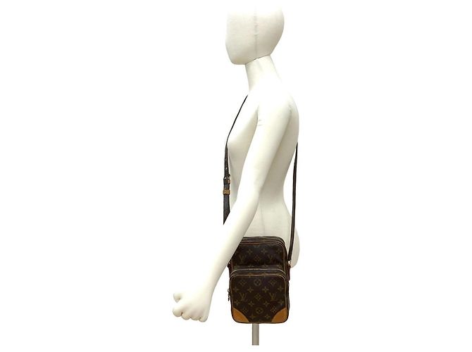 Mini borsa a spalla in pelle Monogram Louis Vuitton / Pochette Marrone - vista 2
