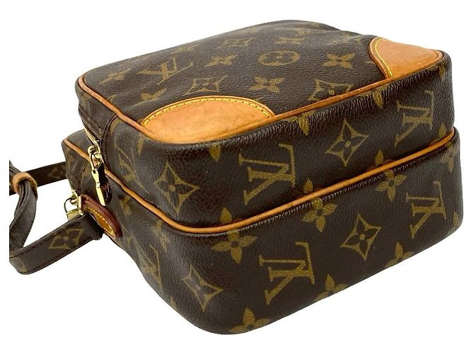 Mini borsa a spalla in pelle Monogram Louis Vuitton / Pochette Marrone - vista 7