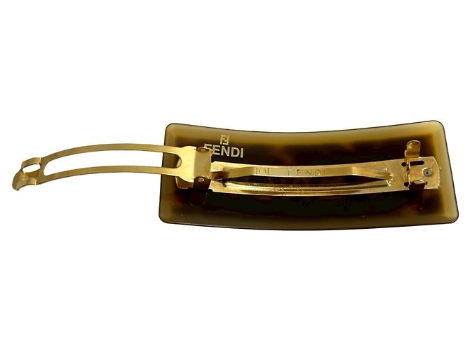 Fermaglio FENDI in tartaruga marrone - vista 6