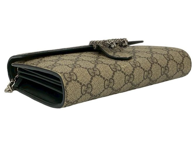 Borsa a spalla in pelle GG Supreme Dionysus di GUCCI Marrone - vista 7
