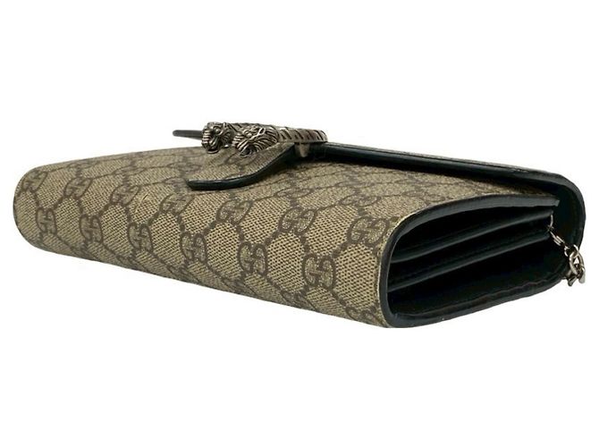 Borsa a spalla in pelle GG Supreme Dionysus di GUCCI Marrone - vista 8