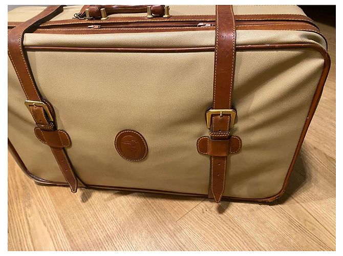 Valigia vintage  Trussardi in pelle Beige - vista 2
