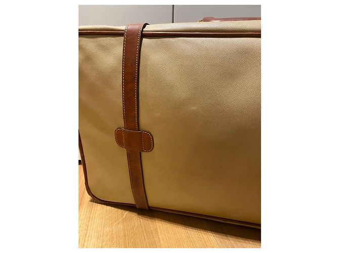 Valigia vintage  Trussardi in pelle Beige - vista 3
