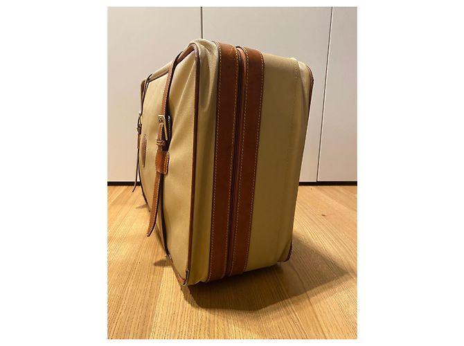 Valigia vintage  Trussardi in pelle Beige - vista 7