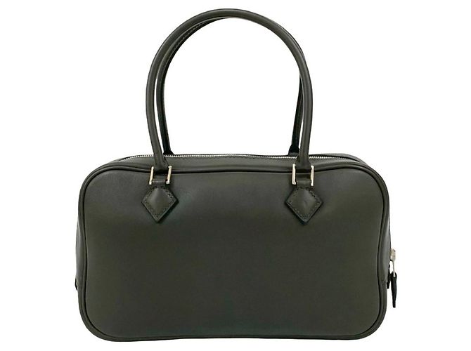 Borsa a mano Hermès Mini Plume Élan in pelle Swift Marrone - vista 3