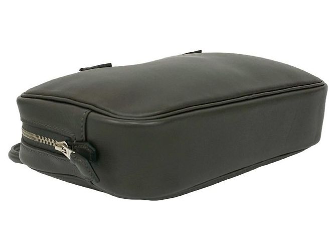 Borsa a mano Hermès Mini Plume Élan in pelle Swift Marrone - vista 7