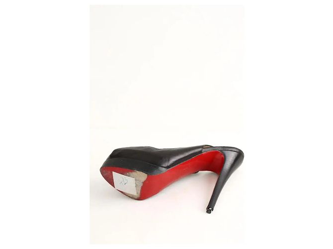 Christian Louboutin Schwarze Lederabsätze - Ansicht 6