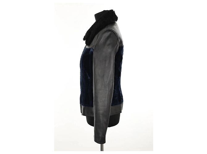 3.1 Phillip Lim Schwarze Lederjacke - Ansicht 3