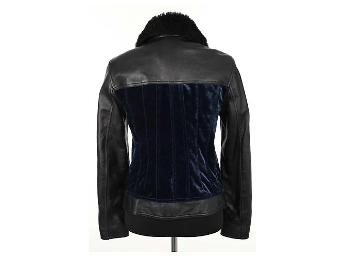 3.1 Phillip Lim Schwarze Lederjacke - Ansicht 4