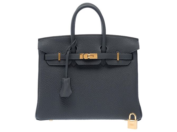 Hermès Borsa HERMES Birkin 25 in Pelle Grigia - 103280 Grigio - vista 3