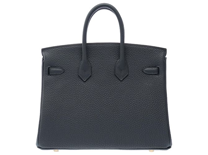 Hermès Borsa HERMES Birkin 25 in Pelle Grigia - 103280 Grigio - vista 4