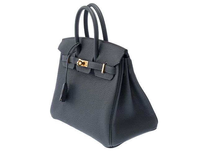 Hermès Borsa HERMES Birkin 25 in Pelle Grigia - 103280 Grigio - vista 5