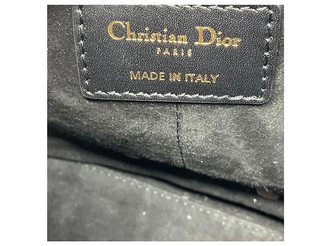 Borsa hobo piccola in pelle Diorodeo nera / rossa Christian Dior Nero - vista 8