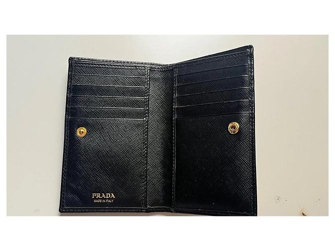 Portafoglio Prada in pelle Saffiano nera Nero - vista 7