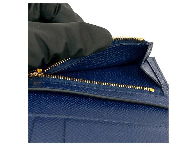 Hermès Bearn Epsom Leder Tri-Fold Geldbörse Schwarz - Ansicht 10