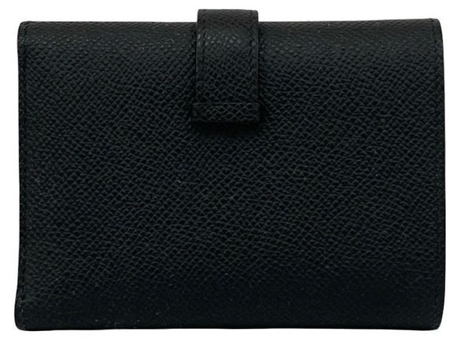 Hermès Bearn Epsom Leder Tri-Fold Geldbörse Schwarz - Ansicht 2