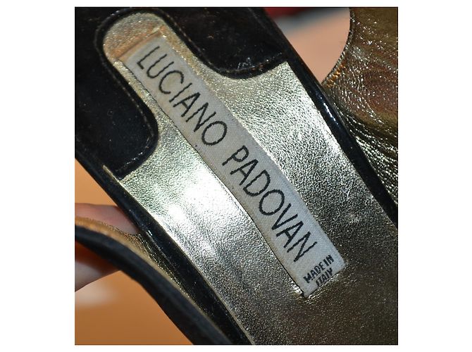 Décolleté Luciano Padovan in vernice e raso neri Taglia 37,5 IT - vista 6
