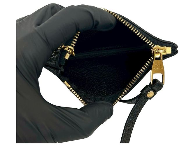 Louis Vuitton Pochette Clé Monogram Empreinte Leather Coin Case/Key Case Black - view 7