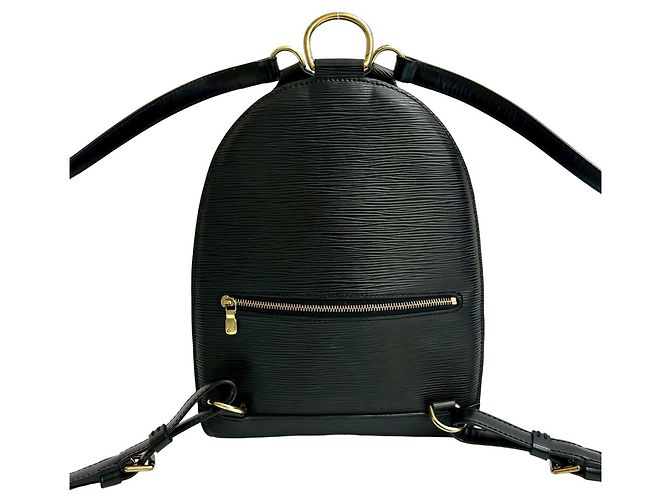 Louis Vuitton Mabillon Epi Leather Backpack Black - view 3