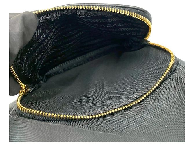 Borsa in tela e pelle con logo Prada Nero - vista 10