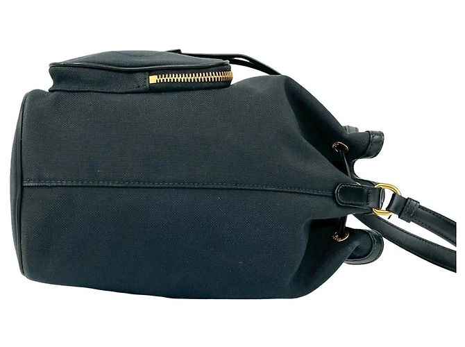 Borsa in tela e pelle con logo Prada Nero - vista 6