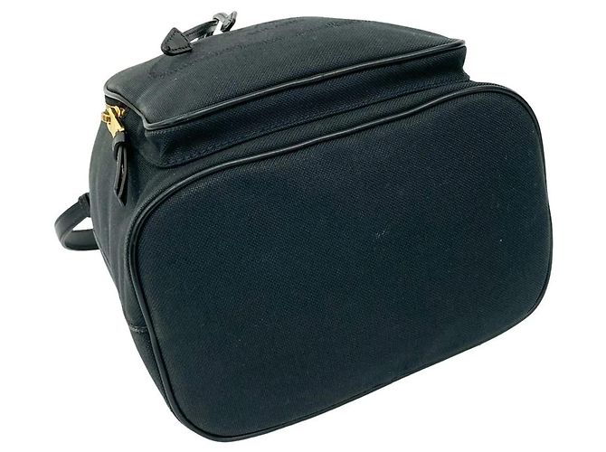 Borsa in tela e pelle con logo Prada Nero - vista 7