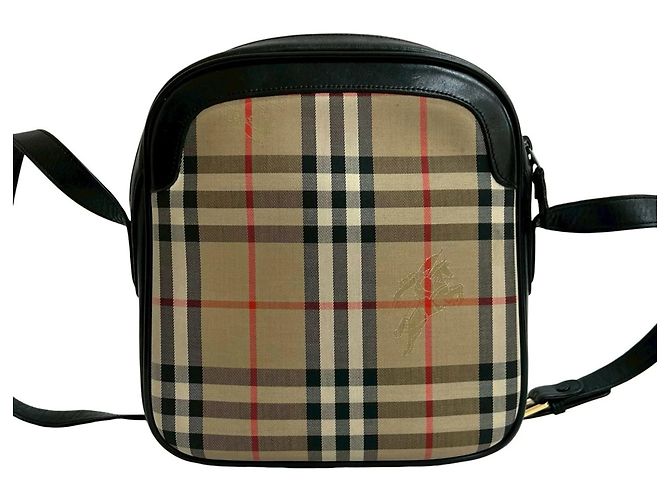 Mini borsa a spalla Pochette in tela e pelle Nova Check di Burberry Nero Beige - vista 3