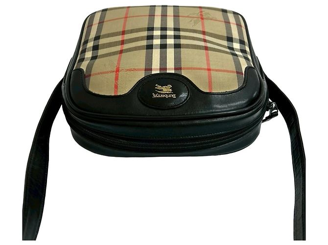 Mini borsa a spalla Pochette in tela e pelle Nova Check di Burberry Nero Beige - vista 4