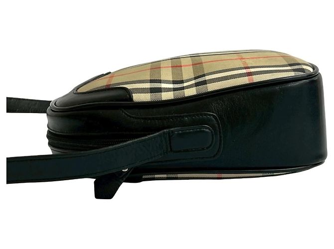 Mini borsa a spalla Pochette in tela e pelle Nova Check di Burberry Nero Beige - vista 5