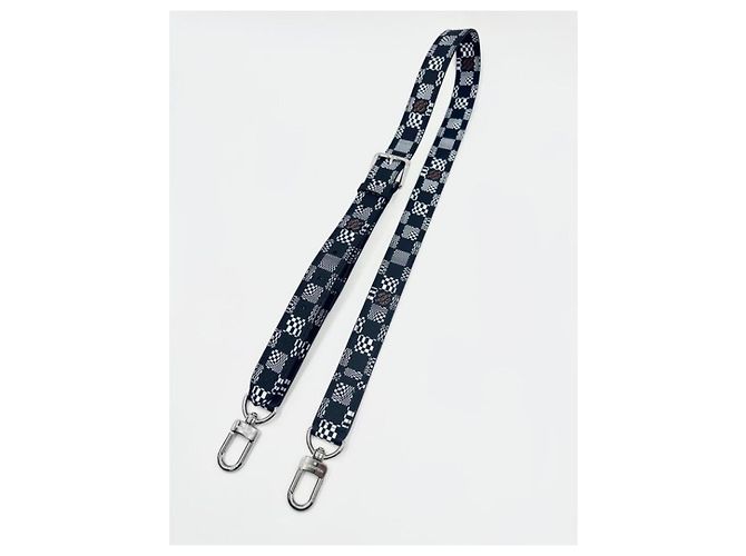 Louis Vuitton Tracolla Nigo X Virgil Abloh damier distorted Nero Bianco - vista 3