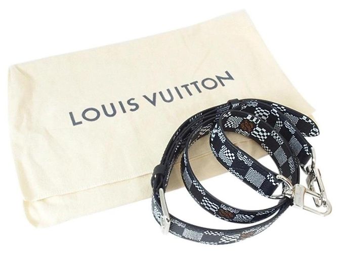 Louis Vuitton Tracolla Nigo X Virgil Abloh damier distorted Nero Bianco - vista 7