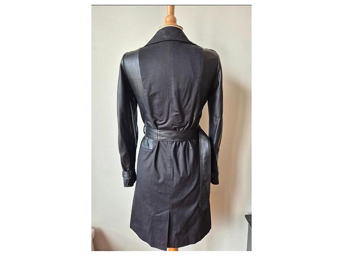 Trench negro, cuero Paule Ka - vista 5