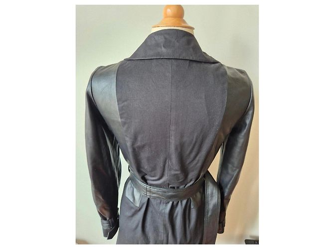 Trench negro, cuero Paule Ka - vista 6