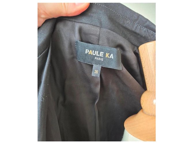 Trench negro, cuero Paule Ka - vista 8