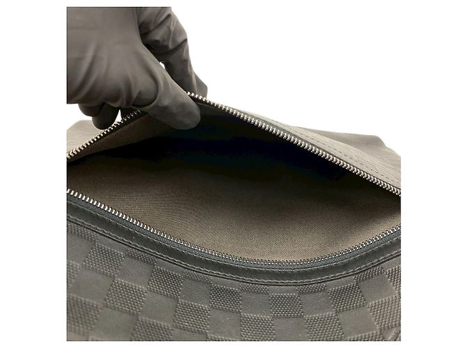 Louis Vuitton Calypso MM Schultertasche aus Damier Infini Leder Schwarz - Ansicht 10