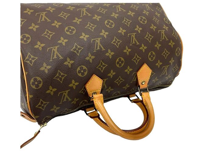 Borsa Boston Louis Vuitton Speedy 35 in pelle Monogram Marrone - vista 4
