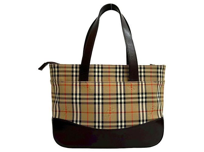 Burberry Nova Check Handtasche Braun Beige - Ansicht 3