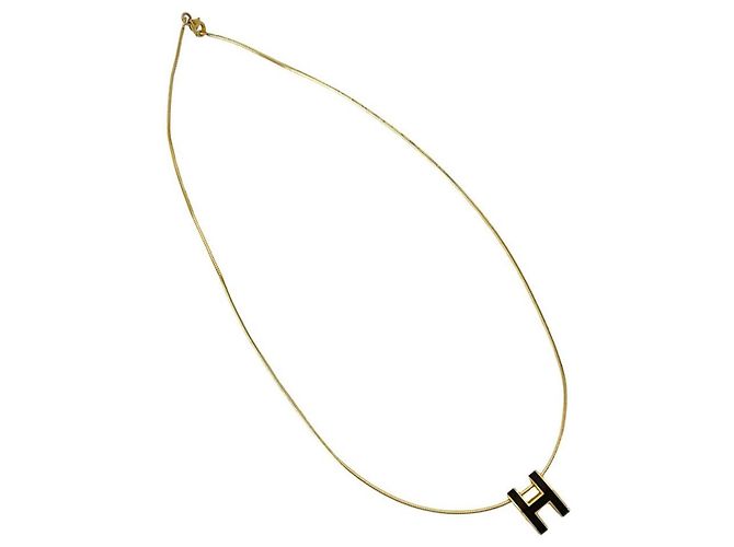 Collar Motivo H Pop de Hermès Negro Dorado - vista 5