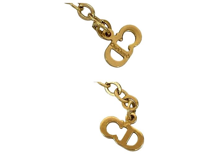 Collana Placcata Oro con Motivo a Cuore Logo Christian Dior D'oro - vista 2