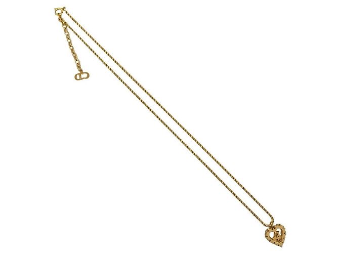 Collana Placcata Oro con Motivo a Cuore Logo Christian Dior D'oro - vista 5