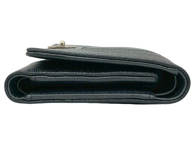 Cartera tri-fold de cuero caviar Chanel Mademoiselle Coco Negro - vista 4