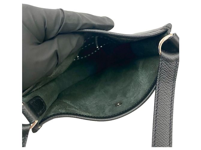 Borsa a spalla mini pochette Evelyn TPM in pelle Epsom nera di Hermès Nero - vista 9