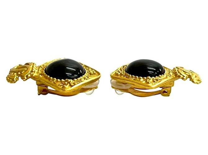 Orecchini Clip Coco Mark di Chanel Marrone D'oro - vista 3