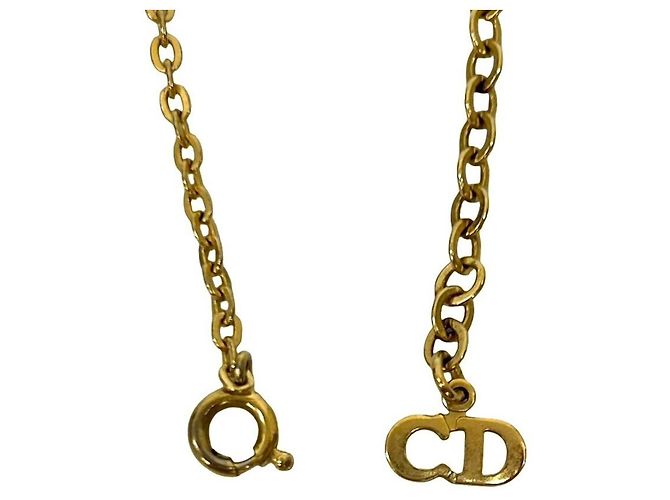 Collana placcata oro con motivo logo Christian Dior D'oro - vista 3