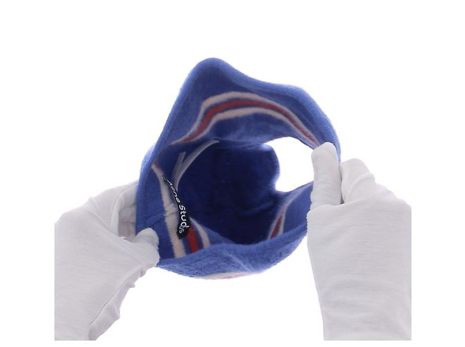 Acne Cagoule en laine bleue - view 7