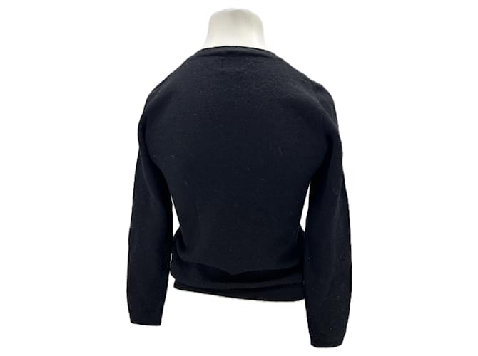 Autre Marque Schwarzer Wollpullover von Au Printemps Paris - Ansicht 2