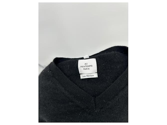 Autre Marque Schwarzer Wollpullover von Au Printemps Paris - Ansicht 5